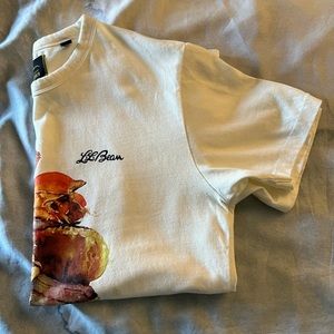 Size Small LL Bean x Todd Snyder graphic tee with LL Bean duck boot.
